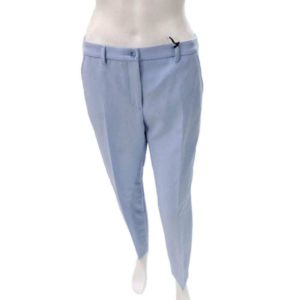 Seventy Womens Dress Pants Blue Polyester Button Size 42